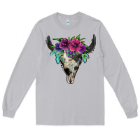 Moon Dust cowhide bull skull Long Sleeve Tee - Jasminsmagicworld