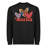 Black merica 4th of july hearts Heavyweight Sweatshirt - BundleAndBundleShop