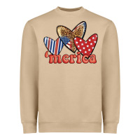 Merica 4th Of July Hearts Heavyweight Sweatshirt | Teevron