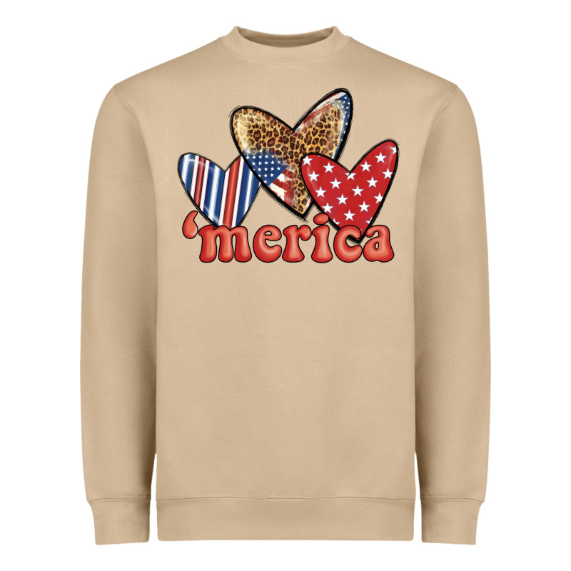 Merica 4th Of July Hearts Heavyweight Sweatshirt by BundleAndBundleShop | Teevron