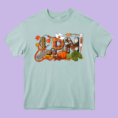 Fall Lpn Licensed Practical Nurse Heavy Core Tee Designed By Lillyallendesigns