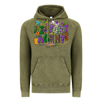Vintage Olive airport agent mardi gras Vintage Hoodie - CowGirlArtShop