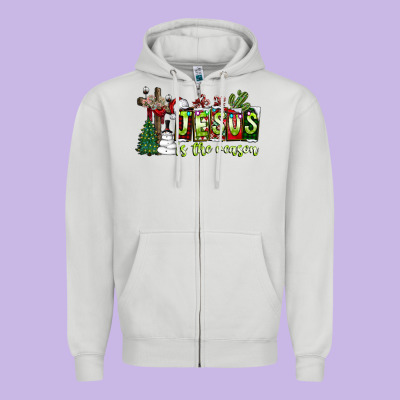 Jesus İs The Reason Zipper Hoodie Designed By Cowhidedigitalart