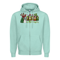 Seafoam jesus İs the reason Zipper Hoodie - CowhideDigitalArt