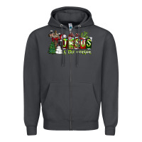 Smoke jesus İs the reason Zipper Hoodie - CowhideDigitalArt