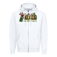 White jesus İs the reason Zipper Hoodie - CowhideDigitalArt