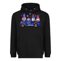 Black american flag gnomes truck Heavyweight Hoodie - Artiststas