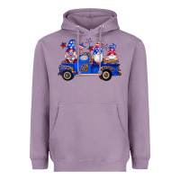Lavender american flag gnomes truck Heavyweight Hoodie - Artiststas