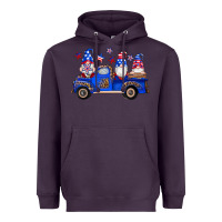 Plum american flag gnomes truck Heavyweight Hoodie - Artiststas