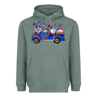 Sage american flag gnomes truck Heavyweight Hoodie - Artiststas