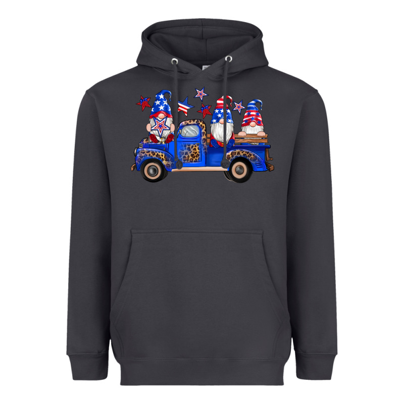 American Flag Gnomes Truck Heavyweight Hoodie by Artiststas | Teevron