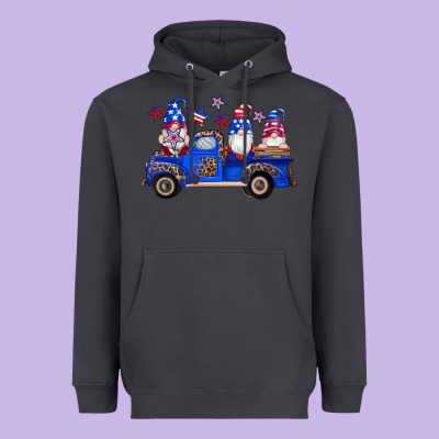 American Flag Gnomes Truck Heavyweight Hoodie Designed By Artiststas