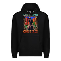 Black long live cowgirls Premium Hoodie - FaDigitalArtStudio