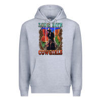 Heather Grey long live cowgirls Premium Hoodie - FaDigitalArtStudio