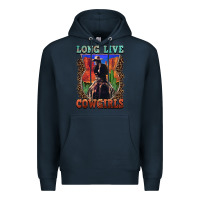 Navy long live cowgirls Premium Hoodie - FaDigitalArtStudio