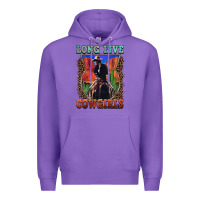 Purple long live cowgirls Premium Hoodie - FaDigitalArtStudio