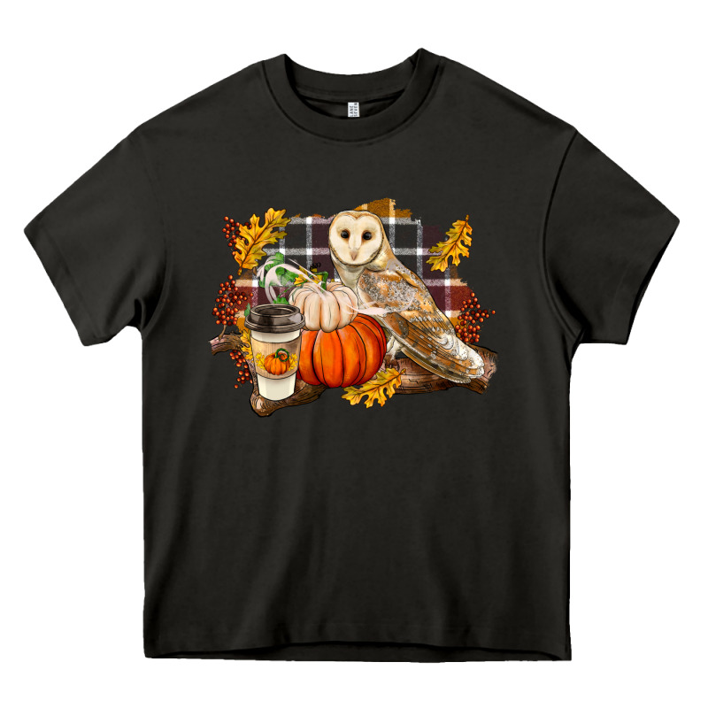 Fall Barn Owl Heavy Core Tee by LillyAllenDesigns | Teevron