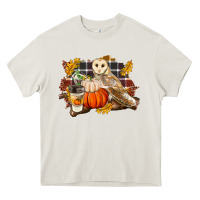 Cream Fall Barn Owl Heavy Core Tee - LillyAllenDesigns