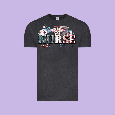 American Nurse 4th Of July Vintage Tee Designed By Howdyjamesfarm
