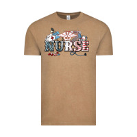 Vintage Coffee American Nurse 4th of july Vintage Tee - HowdyJamesFarm