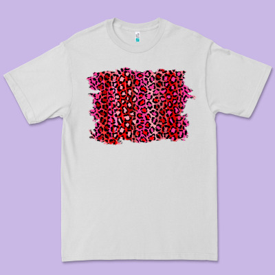 Pink Leopard Background Premium Tee Designed By Ranaportraitstore