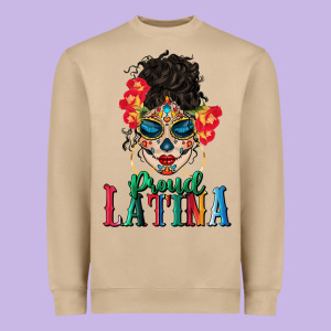 Proud Latina Heavyweight Sweatshirt Designed By Bundleandbundleshop