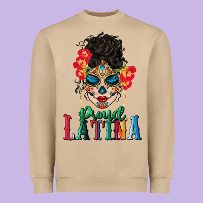 Proud Latina Heavyweight Sweatshirt Designed By Bundleandbundleshop