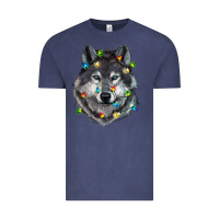 Vintage Denim Christmas with wolf Vintage Tee - RanaPortraitStore