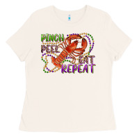 Bone pinch peel eat repeat crawfish Ladies Tee - RanaPortraitStore