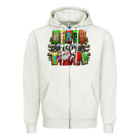 Oatmeal Heather merry christmas yall Zipper Hoodie - CowhideDigitalArt