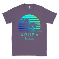 Lavender Vintage Aruba Beach Tropical Vibes Vacation Souvenir Gift Classic Tee - minhPixels