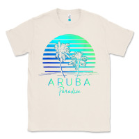 Natural Vintage Aruba Beach Tropical Vibes Vacation Souvenir Gift Classic Tee - minhPixels