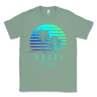 Sage Vintage Aruba Beach Tropical Vibes Vacation Souvenir Gift Classic Tee - minhPixels