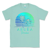 Seafoam Vintage Aruba Beach Tropical Vibes Vacation Souvenir Gift Classic Tee - minhPixels