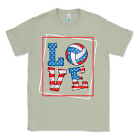 Matcha love usa flag volleyball gifts for volleyball fans teen t shirt Classic Tee - minhPixels