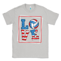 Moon Dust love usa flag volleyball gifts for volleyball fans teen t shirt Classic Tee - minhPixels