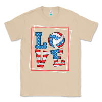 Mushroom love usa flag volleyball gifts for volleyball fans teen t shirt Classic Tee - minhPixels