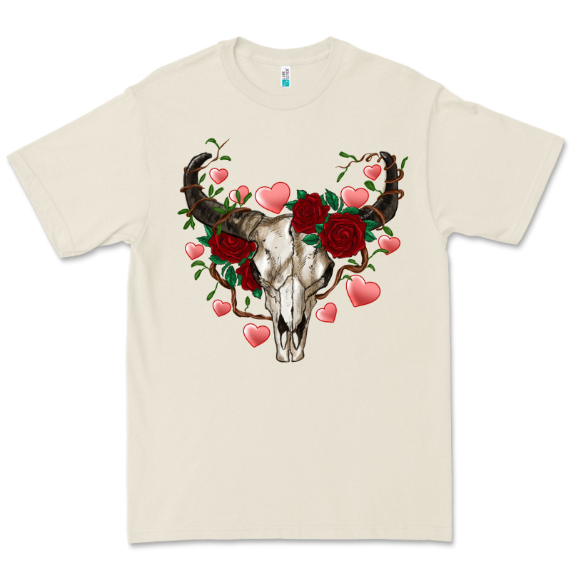 Valentines Bull Skull Premium Tee by RanaPortraitStore | Teevron
