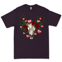 Plum valentines bull skull Premium Tee - RanaPortraitStore