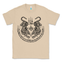 Mushroom sak yant thai tattoo twin tiger muay magical thailand gifts t shirt Classic Tee - minhPixels