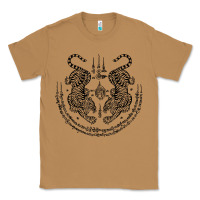 Toasted Coconut sak yant thai tattoo twin tiger muay magical thailand gifts t shirt Classic Tee - minhPixels