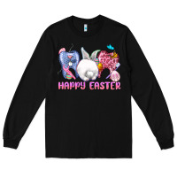 Black Happy Easter Dental Easter Day Long Sleeve Tee - CowGirlArtShop
