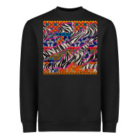 Black african ankara zebra seamless pattern Heavyweight Sweatshirt - BundleAndBundleShop