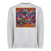 Heather Grey african ankara zebra seamless pattern Heavyweight Sweatshirt - BundleAndBundleShop