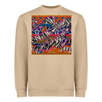 Mushroom african ankara zebra seamless pattern Heavyweight Sweatshirt - BundleAndBundleShop