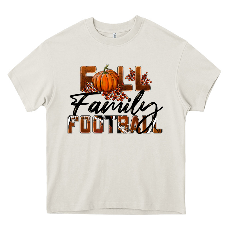 Fall Family Football Heavy Core Tee by LillyAllenDesigns | Teevron