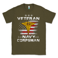 Army Green Veteran Navy Corpsman Patriotic 4th of July Gifts Classic Tee - minhPixels