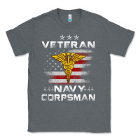 Charcoal Heather Veteran Navy Corpsman Patriotic 4th of July Gifts Classic Tee - minhPixels