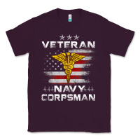Plum Veteran Navy Corpsman Patriotic 4th of July Gifts Classic Tee - minhPixels