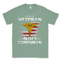 Sage Veteran Navy Corpsman Patriotic 4th of July Gifts Classic Tee - minhPixels